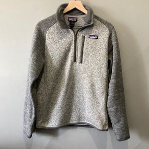 patagonia quarter zip gray long sleeve top sweater